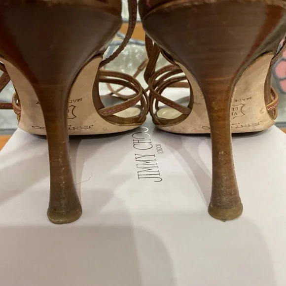 Jimmy Choo Boyce Strappy Sandals Heels Size 37 - Picture 7 of 16